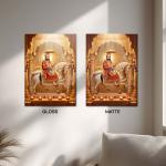 Shree Baba Ramdev Pir Ji: The Eternal Rider of Faith & Protection | Divine Metal Poster