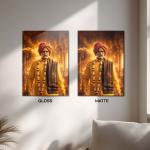 Balu Mama Tejasvi: The Living Flame of Faith & Grace Metal Poster