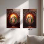 Bhawani Mata: Eternal Flame of Shakti & Sovereign Protection | Divine Metal Poster