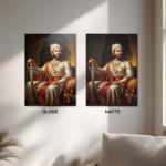 The Dharma Yoddha: Eternal Glory of the Righteous King | Royal Heritage Metal Poster
