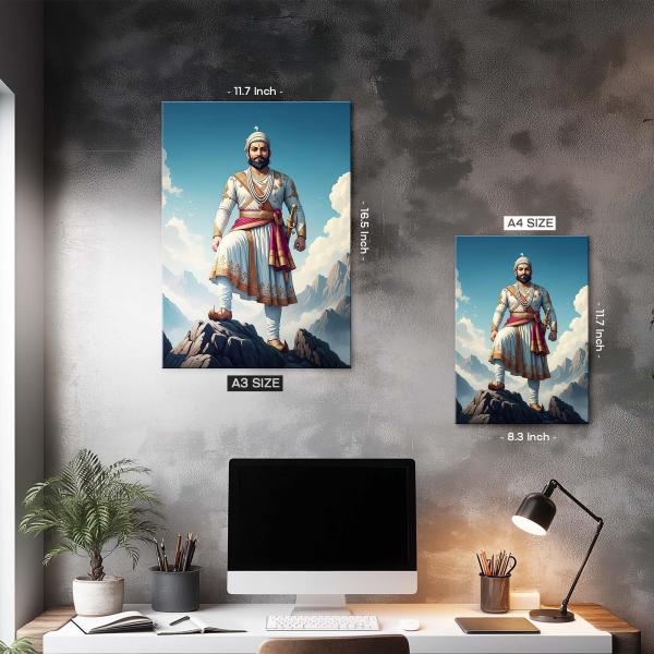 Chhatrapati Shivaji Maharaj: The Lion of Swarajya, Eternal Flame of Dharma & Freedom | Heroic Divine Metal Poster