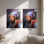 The Maharaj: Symbol of Courage, Wisdom & Grace Metal Poster