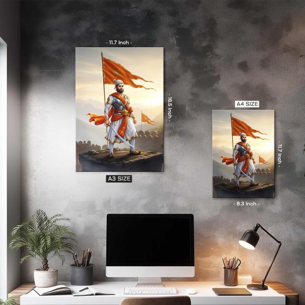 Chhatrapati Shivaji Maharaj: Eternal Flame of Swarajya Metal Poster