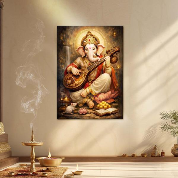 Gananayak Ganesha: Lord of Wisdom, Music & Auspicious Beginnings Metal Poster