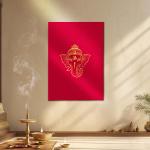 OM GANESHA – The Sacred Symbol of Auspicious Beginnings | Minimal Divine Metal Poster