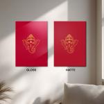 OM GANESHA – The Sacred Symbol of Auspicious Beginnings | Minimal Divine Metal Poster