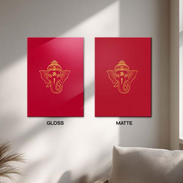 OM GANESHA – The Sacred Symbol of Auspicious Beginnings | Minimal Divine Metal Poster