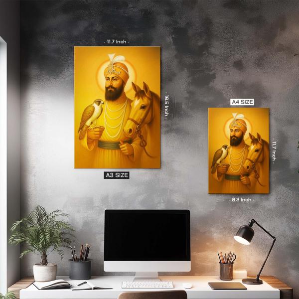 Sri Guru Gobind Singh Ji: Sovereign of Courage, Compassion & Divine Sovereignty | Eternal Khalsa Metal Poster