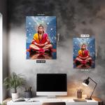 Shri Hanuman Ji: The Stillness of Infinite Strength | Divine Meditation Metal Poster