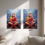 Shri Hanuman Ji: The Stillness of Infinite Strength | Divine Meditation Metal Poster