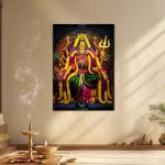 Shri Kanaka Durga: Golden Guardian of Power & Prosperity | Divine Shakti Metal Poster