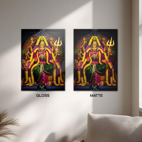 Shri Kanaka Durga: Golden Guardian of Power & Prosperity | Divine Shakti Metal Poster
