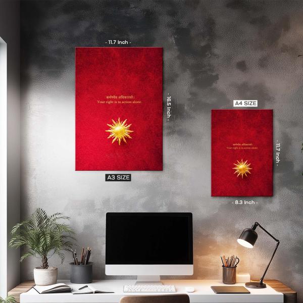 Karma Jyoti: The Eternal Flame of Action & Dharma | Divine Metal Poster