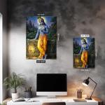 Shri Krishna: The Lotus-Bearing Lord of Divine Grace | Celestial Bhakti Metal Poster
