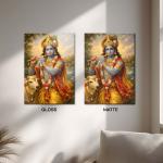 Shri Murli Manohar Krishna: The Eternal Enchanter of the Soul | Sacred Metal Poster