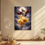 Lord Krishna: The Divine Cosmic Dancer | Sacred Metal Poster