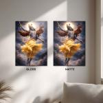 Lord Krishna: The Divine Cosmic Dancer | Sacred Metal Poster