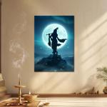 Shree Krishna: The Moonlit Flute of Eternal Love | Celestial Divine Metal Poster