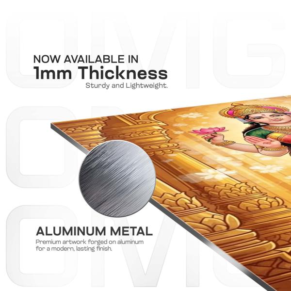 Goddess Lakshmi: The Divine Bestower of Wealth & Prosperity | Sacred Metal Poster