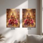 Padma Lakshmi: Goddess of Wealth & Divine Abundance Metal Poster