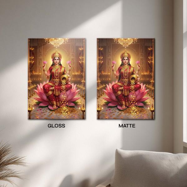 Padma Lakshmi: Goddess of Wealth & Divine Abundance Metal Poster