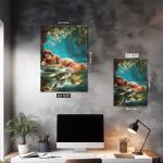 Lakshmi Narayan: The Divine Slumber of Eternal Abundance & Cosmic Harmony | Celestial Devotional Metal Poster