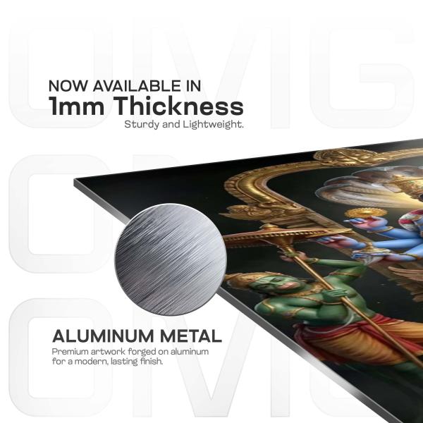Lakshmi Narayan: Supreme Harmony of Protection & Prosperity | Divine Metal Poster
