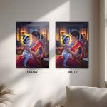 Yashoda & Bal Krishna: Eternal Bond of Divine Love Metal Poster