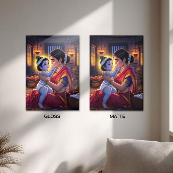 Yashoda & Bal Krishna: Eternal Bond of Divine Love Metal Poster