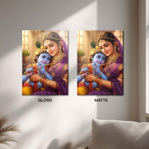 Yashoda Maiya with Bal Krishna: The Cradle of Divine Love | Vatsalya Bhakti Metal Poster