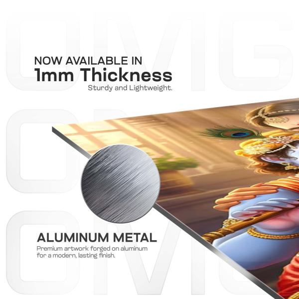 Yashoda Maiya with Bal Krishna: The Cradle of Divine Love | Vatsalya Bhakti Metal Poster