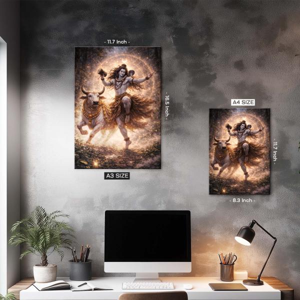 Shiva Tandava Leela: Cosmic Dance of Creation & Liberation Metal Poster