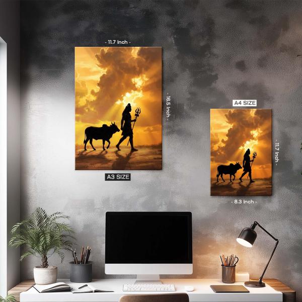 Mahadev: The Eternal Path of Dharma & Detachment | Divine Metal Poster