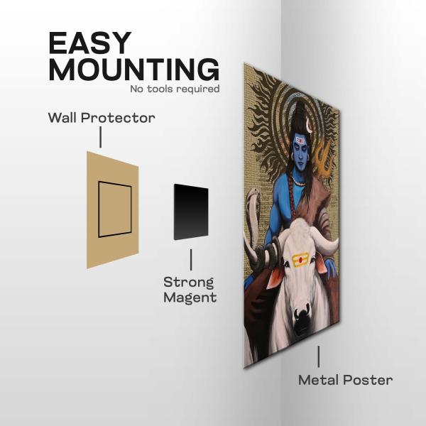 Mahadev & Nandi: Eternal Guardian Metal Poster