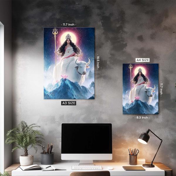 Mata Parvati: The Supreme Mother of Strength & Serenity Metal Poster