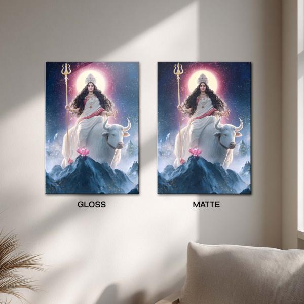 Mata Parvati: The Supreme Mother of Strength & Serenity Metal Poster