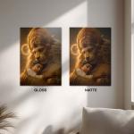 Narasimha Avatar: Divine Protector of Innocence & Faith Metal Poster