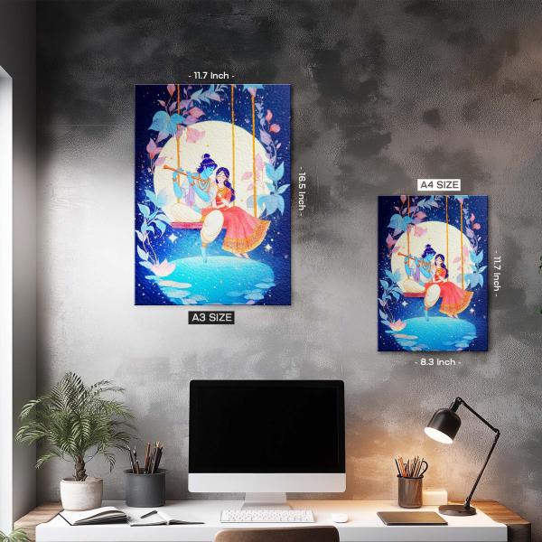 RadhaKrishna: Divine Swing of Love Metal Poster