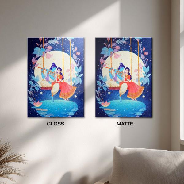 RadhaKrishna: Divine Swing of Love Metal Poster