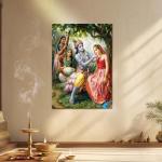 Madhava & the Gopis: Eternal Leela of Divine Love | Devotional Metal Poster