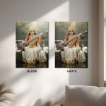 Saraswati: Eternal Flow of Wisdom & Art Metal Poster