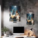 Shiva–Parvati: Eternal Union of Stillness & Shakti | Celestial Divine Metal Poster
