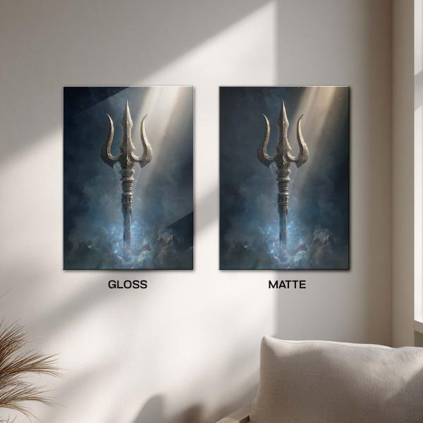 Trishul of Mahashakti: The Eternal Weapon of Cosmic Balance | Divine Power Metal Poster