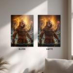 Varaha Avatar: The Divine Rescuer of Earth Metal Poster