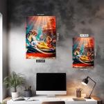 Vishnu Lakshmi: The Cosmic Ocean of Serenity Metal Poster