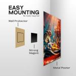 Vishnu Lakshmi: The Cosmic Ocean of Serenity Metal Poster