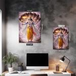 Sheshashayi Vishnu: Supreme Preserver of the Cosmos Metal Poster